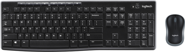 Zestaw bezprzewodowy Logitech MK270 USB 2.4 GHz Czarny (920-004511) - obraz 1