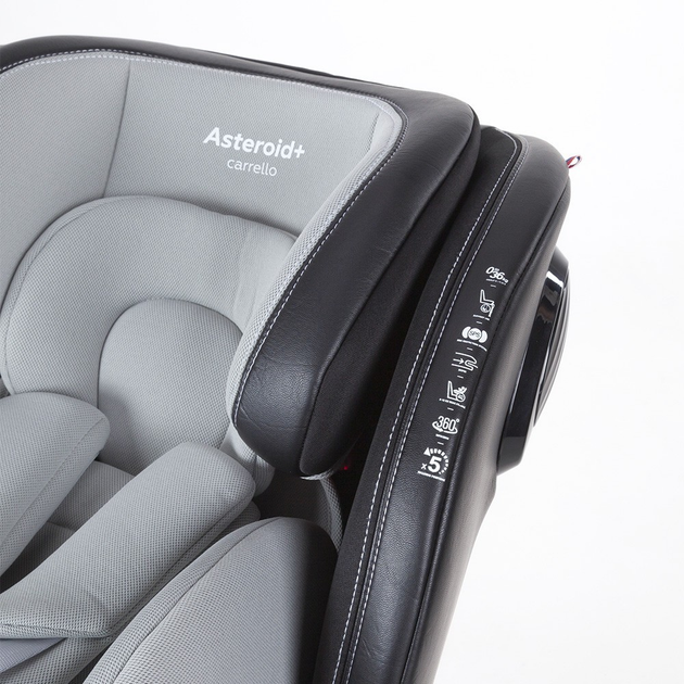 Детское универсальное автокресло CARRELLO Asteroid+ CRL-15801 Marble Grey ISOFIX группа 0+1/2/3 поворот на 360 та опорная стойка - изображение 2