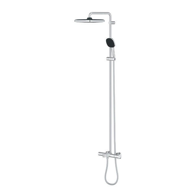 Душова система із термостатом GROHE Quickfix Vitalio Comfort із верхнім душем та виливом латунь хром 26984001 - зображення 5