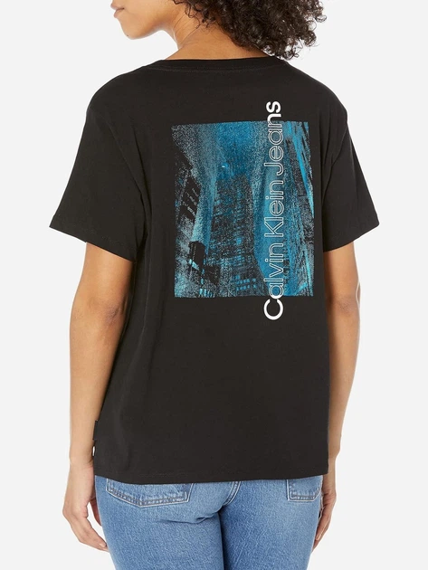 Футболка оверсайз длинная женская Calvin Klein 702044404 XS Черная (1159794591) - изображение 2