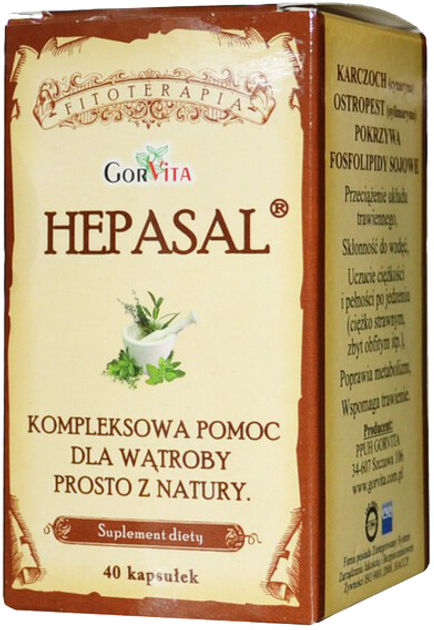 Suplement diety Gorvita Hepasal 40 kapsułek Przyśpiesza Metabolizm (5907636994183) - obraz 1