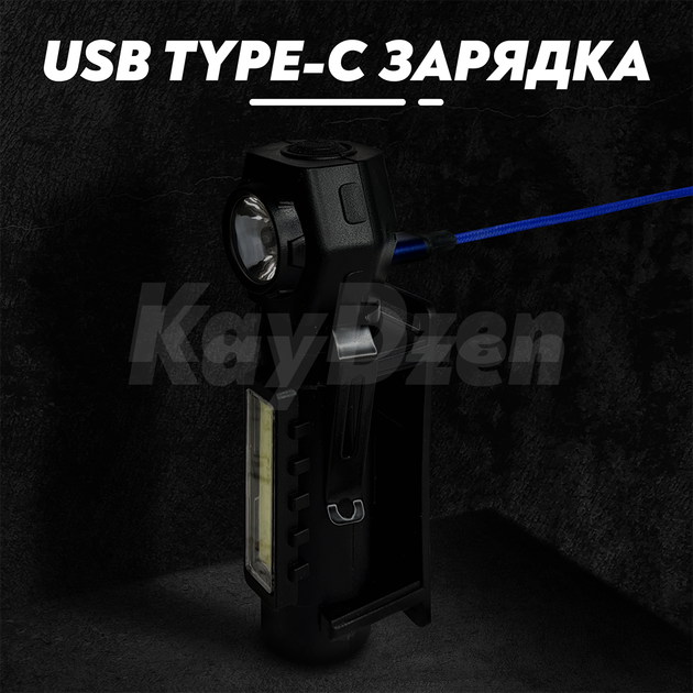 Налобний ліхтар Andowl Q-TD101X1 акумуляторний LED ліхтарик - зображення 4