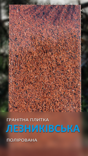 Плитка гранітна Гранторг Лізник полірована 600х300х20 мм(ціна за 1шт) - зображення 1