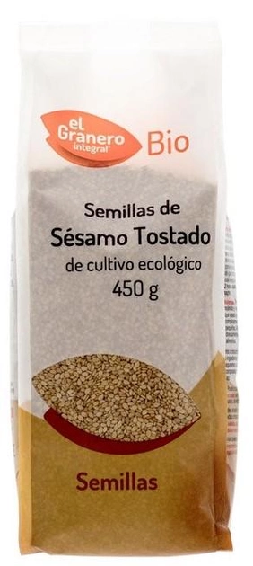 Nasiona sezamu El Granero Roasted Sesame Seeds Bio 450 g (8422584018677) - obraz 1