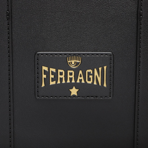 Сумка шопер жіноча Chiara Ferragni 74SB4BN3ZS736 Чорна (8052672352347) - зображення 4