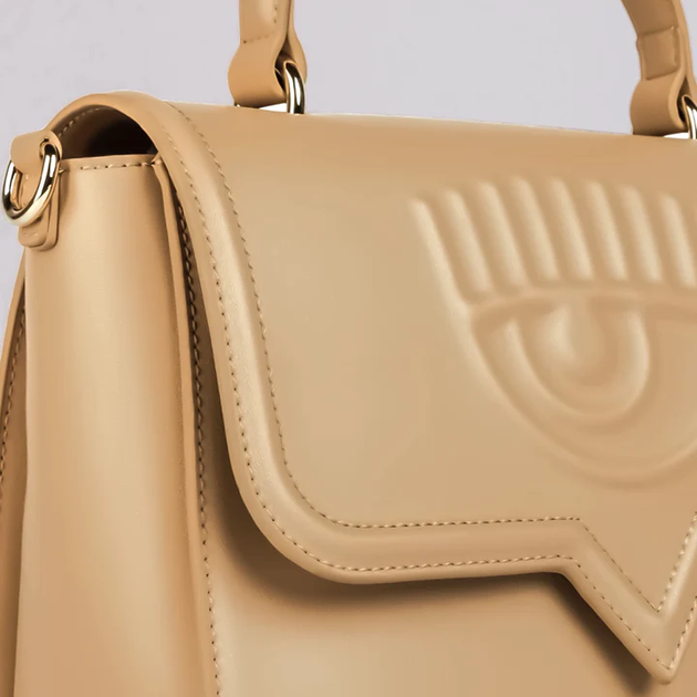 Сумка крос-боді жіноча Chiara Ferragni 74SB4BA6ZS517 Бежева (8052672426581) - зображення 5