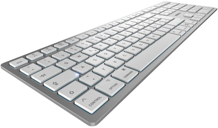 Клавіатура бездротова Cherry KW 9100 Slim for Mac USB + Bluetooth Silver (JK-9110DE-1) - зображення 2