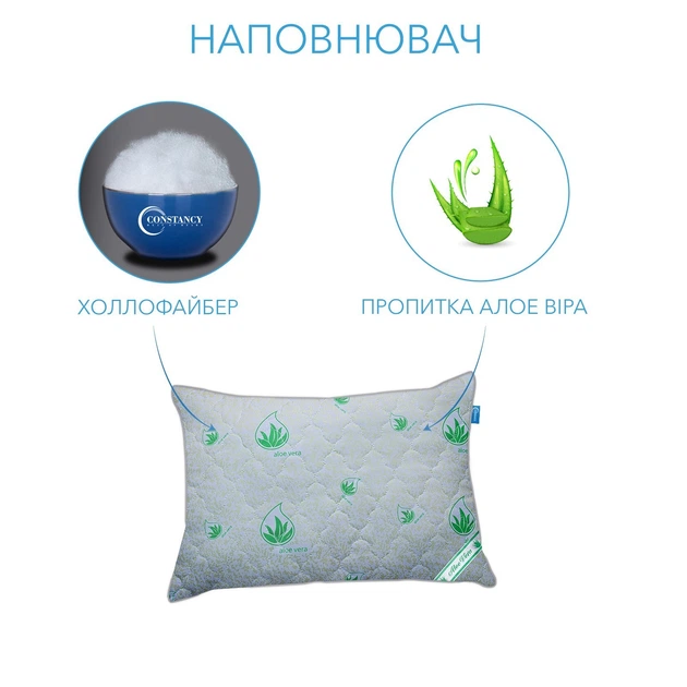 Подушка Constancy для сна с пропиткой Алоэ Вера 50х70 - изображение 5