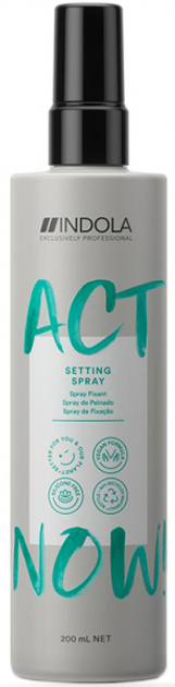 Spray do włosów modelujący Indola Act Now Setting Spray 200 ml (4045787578768) - obraz 1