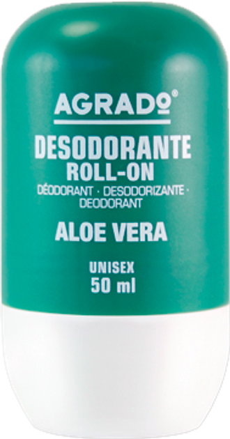 Dezodorant w kulce Agrado Roll-On Deodorant Aloe Vera z aloesem 50 ml (8433295052522) - obraz 1