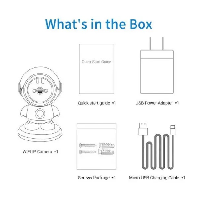 Поворотная беспроводная камера видеоняня IP Wi-Fi Робот - изображение 7