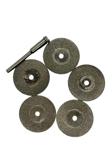 Набір алмазних дисків 22 мм - 5 шт+ 1 тримач для гравера, бормашинки ...