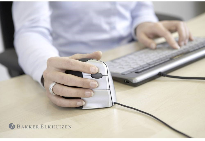 Миша Evoluent VerticalMouse 3 Ergonomic USB Black/Silver (VM3R2-RSB) - зображення 3
