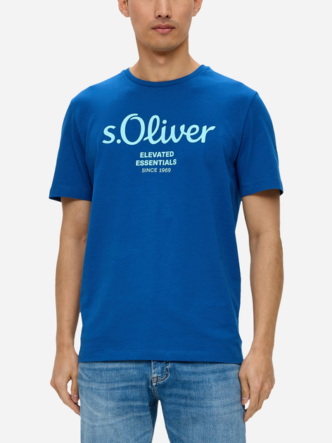 Koszulka męska s.Oliver 10.3.11.12.130.2139909-56D1 2XL Niebieska (4099974204053) - obraz 1