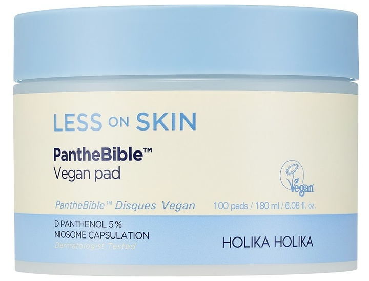 Płatki łagodzące Holika Holika Less On Skin Panthebible Vegan Pad do miejscowego stosowania na skórze 180 ml (8806334390969) - obraz 1