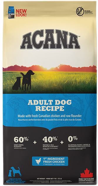 Сухий корм для собак Acana Adult Dog Recipe для всіх порід та стадій життя 17 кг (0064992525170) - зображення 2