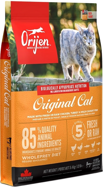 Sucha karma dla kotów wszystkich ras i na każdym etapie życia Orijen Original Cat 5.4 kg (0064992280543) - obraz 3