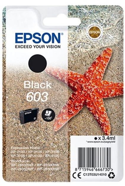 Tusz Epson 603 Black (8715946666730) - obraz 1