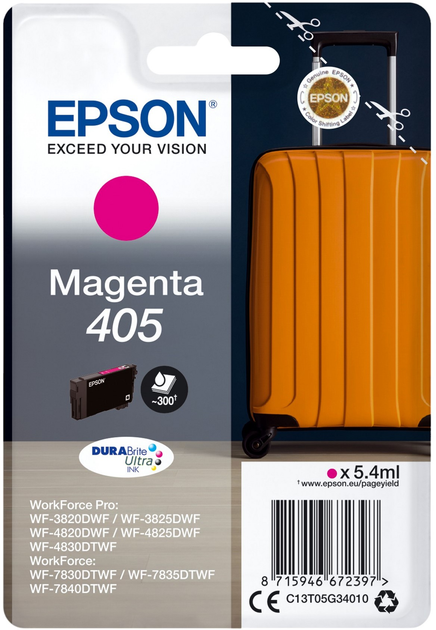 Tusz Epson 405 Magenta (8715946672397) - obraz 1