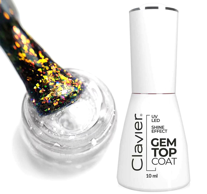 Финишное покрытие Clavier Luxury Gem Top Coat гібридний G04 10 мл (5907565672107) - зображення 1