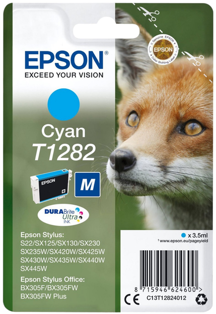 Картридж Epson T1282 Cyan (8715946624600) - зображення 1