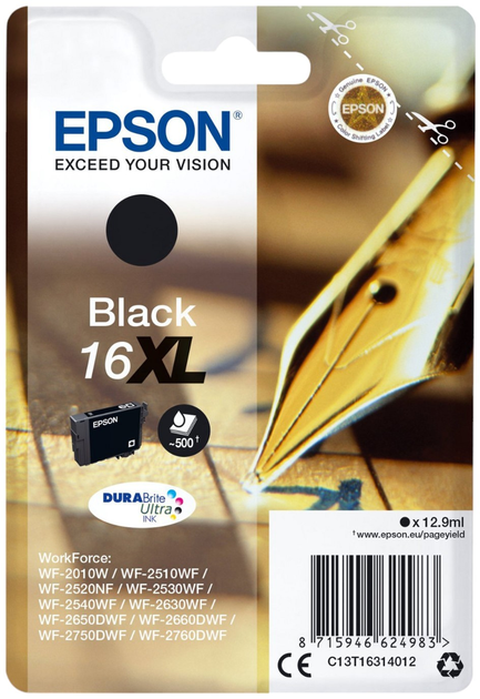 Tusz Epson 16XL Black (8715946624983) - obraz 1