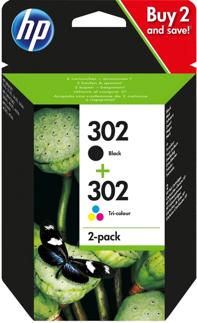 Zestaw tuszy HP 302 Multipack Cyan/Magenta/Yellow/Black (190780475898) - obraz 1