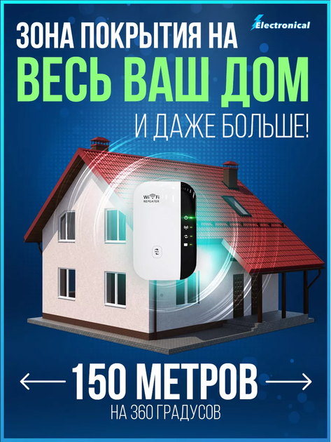 Беспроводной WI-FI репитер сигнала 802.11N до 150 метров (802.11N) - Фото 3 Беспроводной WI-FI репитер сигнала 802.11N до 150 метров (802.11N) - изображение 3