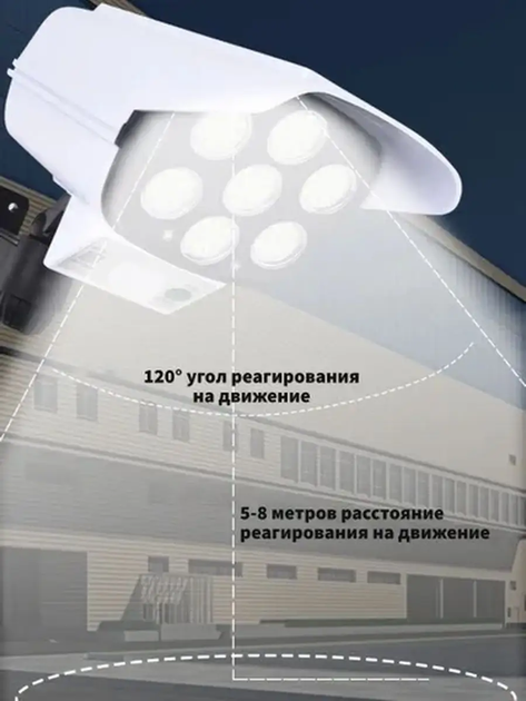 Мощный муляж камеры Solar Sensor Light уличный фонарь в виде камеры на солнечной батарее с пультом (SSL123) - изображение 5
