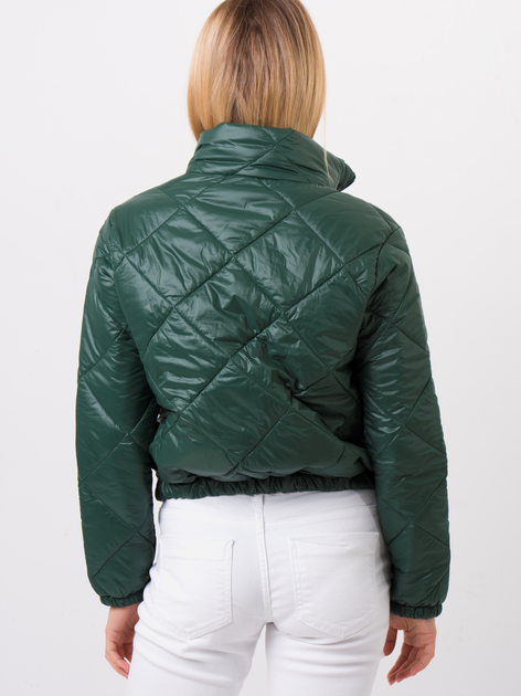 Куртка демісезонна коротка жіноча Zaiia ZAJA05 40 Зелена (8225428006317) - зображення 2