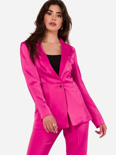 Піджак подовжений жіночий Makover K173 XL Рожевий (5905563720165) - зображення 1