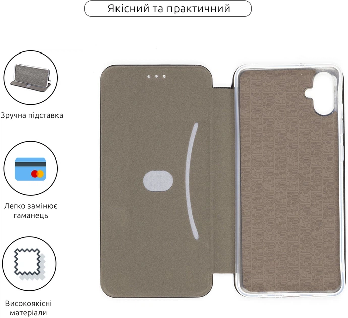 Чехол-книжка для смартфона Samsung Galaxy A05 (A055) ArmorStandart G-Case Black (ARM71800) - изображение 3