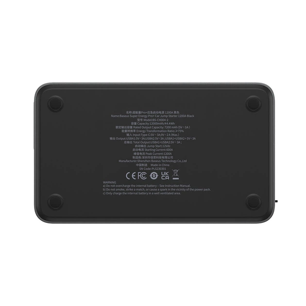 Автономний пусковий пристрій Baseus Super Energy Pro+ Car Jump Starter 1200A (C00245700111-00) Black - Фото 3 Автономний пусковий пристрій Baseus Super Energy Pro+ Car Jump Starter 1200A (C00245700111-00) Black - зображення 3