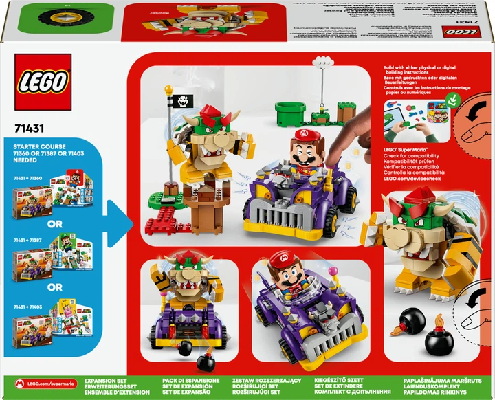 Zestaw klocków LEGO Muscle car Bowser — zestaw rozszerzający 458 elementów (71431) - obraz 8