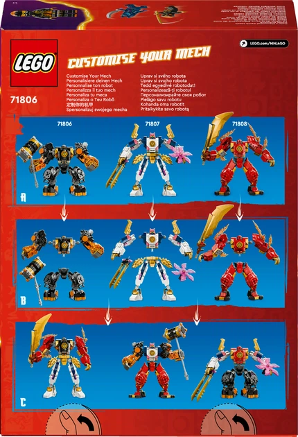 Zestaw klocków LEGO NINJAGO Mech żywiołu ziemi Cole’a 235 elementów (71806) - obraz 9