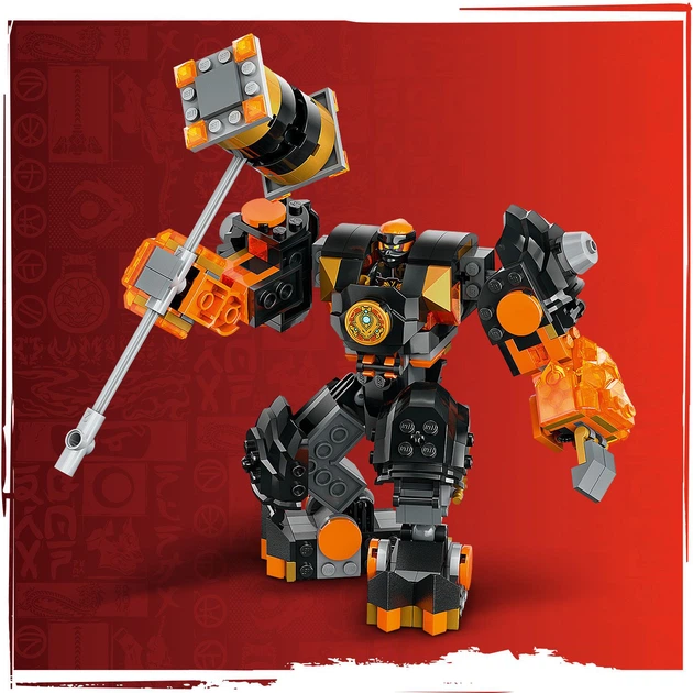Zestaw klocków LEGO NINJAGO Mech żywiołu ziemi Cole’a 235 elementów (71806) - obraz 6