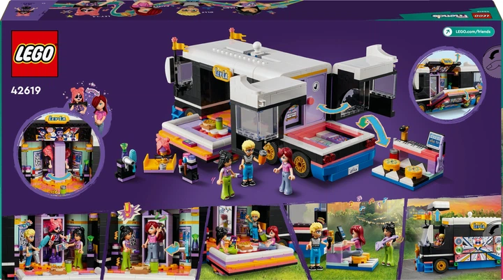 Zestaw klocków LEGO Friends Autobus koncertowy gwiazdy popu 845 elementów (42619) - obraz 2