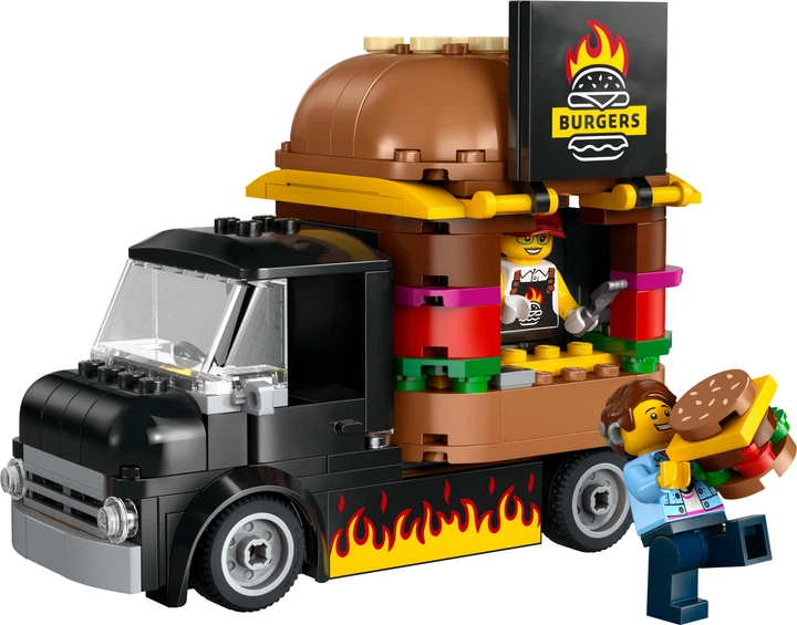 Zestaw klocków LEGO City Ciężarówka z burgerami 194 elementy (60404) - obraz 2