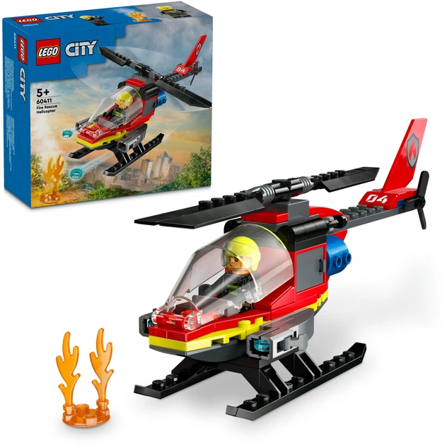 Конструктор LEGO City Пожежний рятувальний гелікоптер 85 деталей (60411) - зображення 8