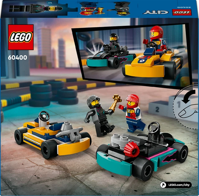 Zestaw klocków LEGO City Gokarty i kierowcy wyścigowi 99 elementów (60400) - obraz 2