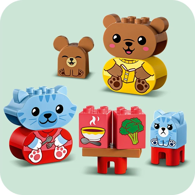 Конструктор LEGO DUPLO My First Повсякденні процедури:&nbsp;Час вечері й сну 28 деталей (10414) - зображення 7