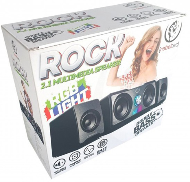 Компьютерные колонки Rebeltec Rock 2.1 Black (RBLGLO00048) - изображение 2