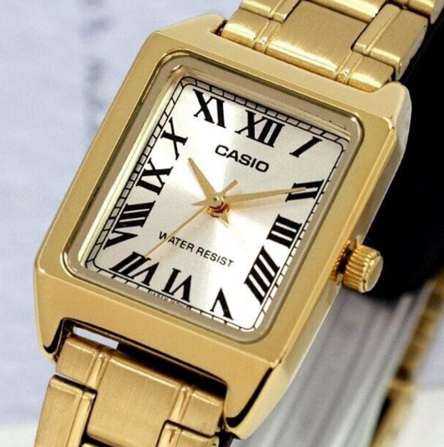 Женские часы Casio LTP-V007G-9BUDF Золотистые Нержавеющая сталь