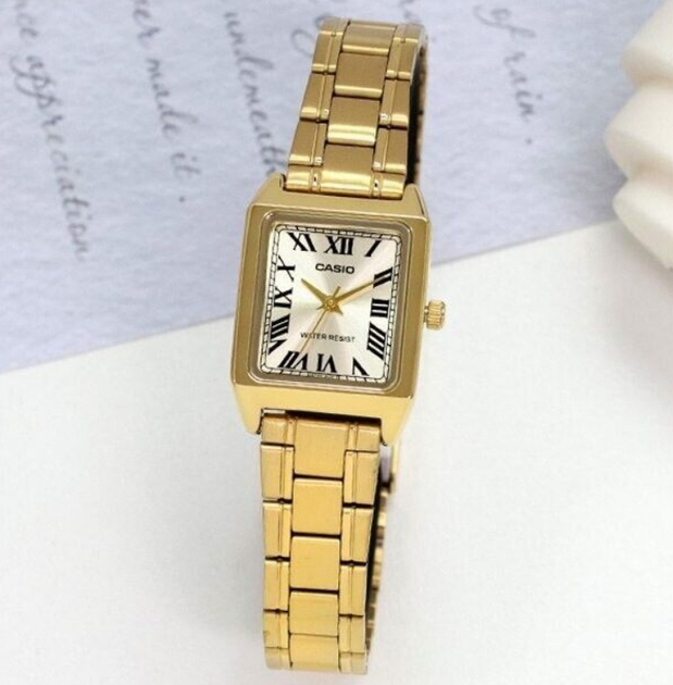 Женские часы Casio LTP-V007G-9BUDF Золотистые Нержавеющая сталь