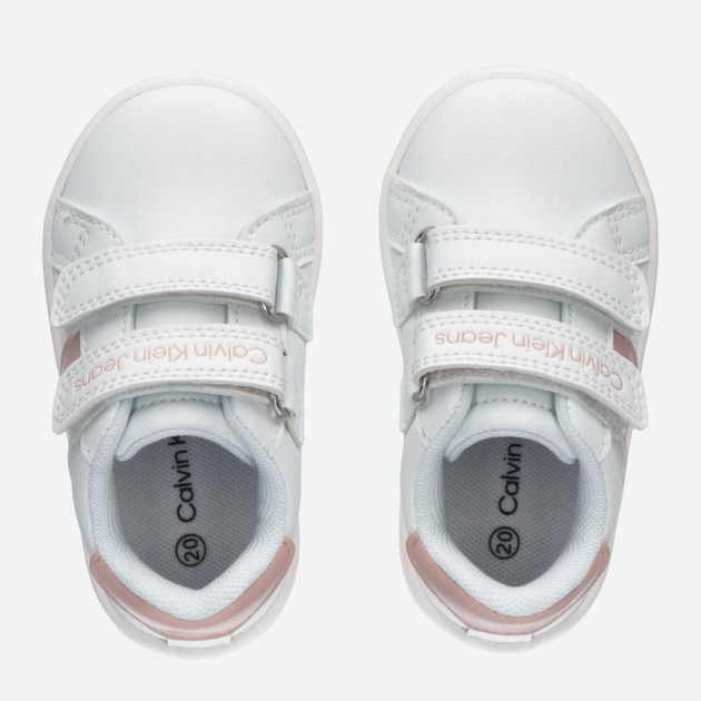 Sneakersy dziecięce dla dziewczynki na rzepy Calvin Klein Jeans Low Cut Velcro Sneaker V1A9-80782-1355X134 29 Białe (8052578509579) - obraz 3