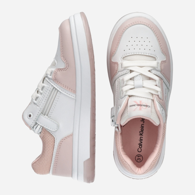 Sneakersy dziecięce dla dziewczynki Calvin Klein Jeans Low Cut Lace-Up Sneaker V3A9-80797-1355X054 39 Różowy/Biały (8052578518496) - obraz 4
