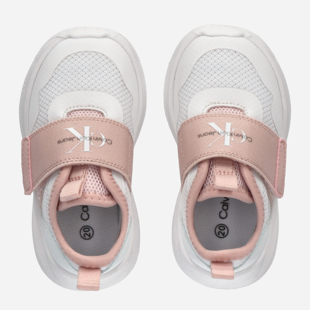 Дитячі кросівки для дівчинки Calvin Klein Jeans Low Cut Sneaker V1A9-80801-1697X134 28 Білий/Рожевий (8052578509883) - зображення 3