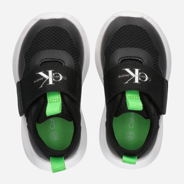 Buty sportowe chłopięce na rzepy Calvin Klein Jeans Low Cut Sneaker V1X9-80878-1697999 29 Czarne (8052578512999) - obraz 3