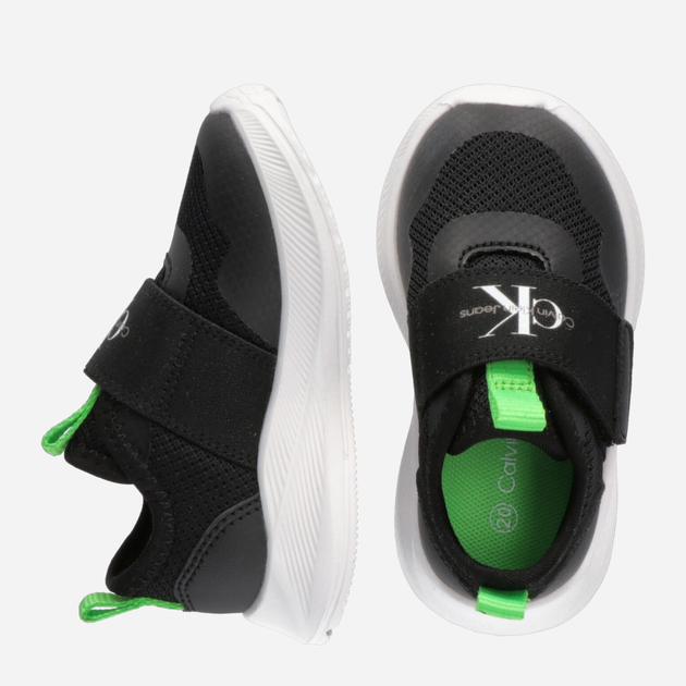 Buty sportowe chłopięce na rzepy Calvin Klein Jeans Low Cut Sneaker V1X9-80878-1697999 29 Czarne (8052578512999) - obraz 4