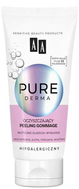 Scrub peeling do twarzy AA Pure Derma oczyszczający 75 ml (5900116089003) - obraz 1